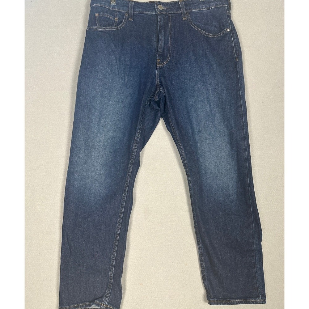 Bonobos Jeans Mens 34X28 Blue Athletic Fit Tapered Leg Distressed Stretch Denim